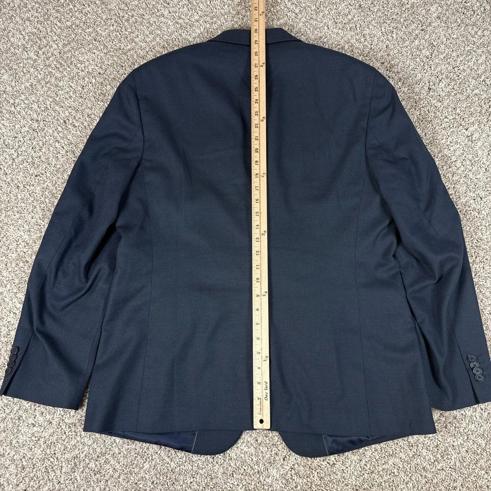 Banana Republic Blazer Mens 44R Navy‎ Blue Slim Fit Textured Two Button Lined